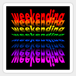 Weekending Flip Effect Text Magnet